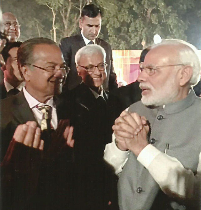 S.K. Saraf with Narendra Modi