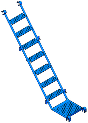 7’ W x 6’4” H Stair unit